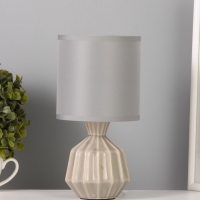 Лампа настольная "Центр" 40Вт Е14 серый 12х12х24см