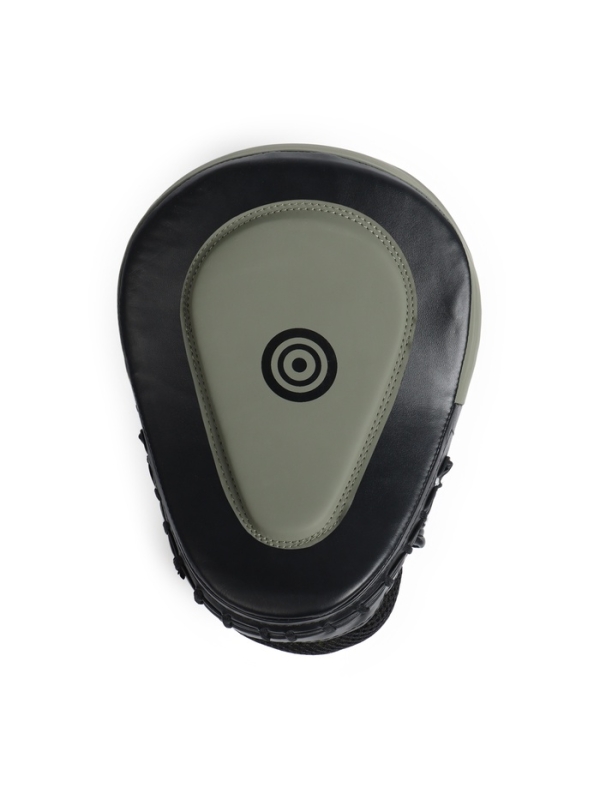 Лапы боксёрские изогнутые FIGHT EMPIRE, GEL-TECH, ПУ, чёрно-зелёные, пара