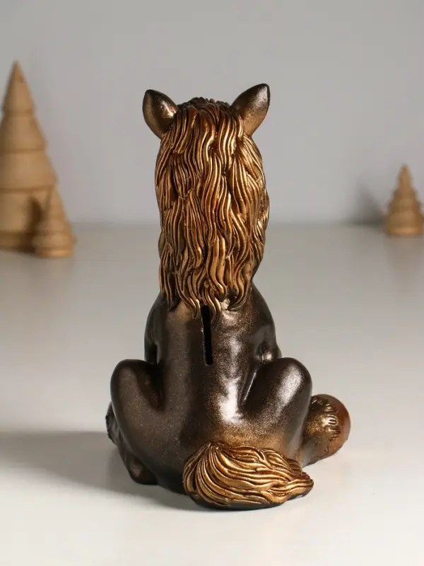 Копилка "Радостный конь" 20 см, бронза