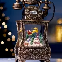 Фигура светодиодная "Телефон" 34х16х9 см, 3хААА (не в компл.), музыка, USB, Т/БЕЛЫЙ