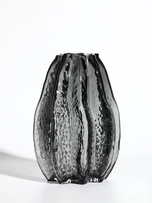 Ваза стекло настольная "Кэли" 21х12х6 см, серый