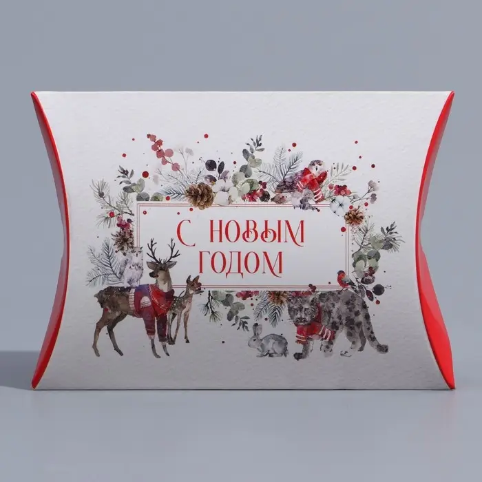 Коробка новогодняя складная фигурная &laquo;Акварель&raquo;, 19 х 14 х 4 см, Новый год