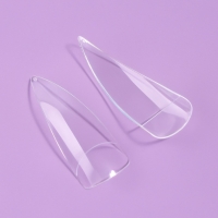 Типсы для наращивания ногтей, 100 шт, форма миндаль, короткая контактная зона, цвет прозрачный