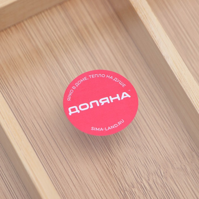 Сушилка для столовых приборов Доляна &laquo;Бамбуковый лес&raquo;, 33,5&times;22&times;3 см, 4 ячейки