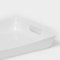 Поднос с ручками &laquo;Рондо&raquo;, 42,2&times;28,2&times;5,2 см, цвет белый