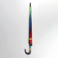 Зонт - трость полуавтоматический &laquo;Радуга&raquo;, эпонж, 16 спиц, R = 61/70 см, D = 140 см, разноцветный