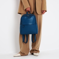 Рюкзак женский из искусственной кожи на молнии, 2 кармана, цвет синий Рюкзак женский из искусственной кожи на молнии, 2 кармана, цвет синий