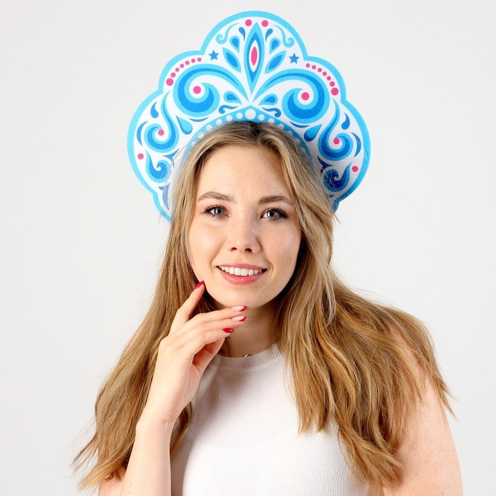 Новый год! Карнавальный кокошник &laquo;Зимняя королева&raquo; из фетра, с нанесением