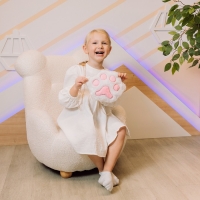 Сумка детская меховая &laquo;Лапка&raquo;, розовый, 23х18х2 см