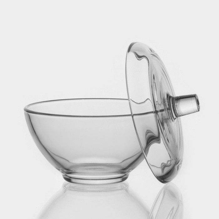 Сахарница стеклянная с крышкой &laquo;Симпатия&raquo;, 400 мл