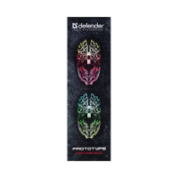 Мышь Defender Prototype GM-670L, игровая, проводная, 6 кнопок, подсветка, 3200 dpi, USB, чер