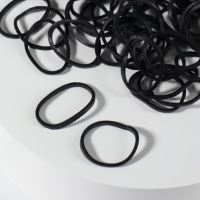 Силиконовые резинки для волос, набор, d = 1,5 см, 50 гр, цвет чёрный Силиконовые резинки для волос, набор, d = 1,5 см, 50 гр, цвет чёрный