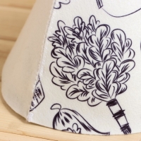 Шапка для бани "Банный отдых" принт Шапка для бани "Банный отдых" принт