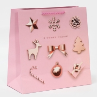 Пакет квадратный &laquo;С Новым годом!&raquo;, 30 х 30 х 12 см, Новый год