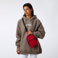 Сумка-слинг на молнии TEXTURA, наружный карман, цвет фуксия Сумка-слинг на молнии TEXTURA, наружный карман, цвет фуксия