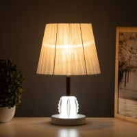 Лампа настольная "Клаудия" 1х40Вт Е27 1х5Вт LED белый/прозрачный 21х21х34см