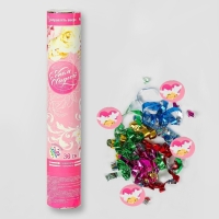 Хлопушка пневматическая &laquo;Свадьба&raquo;, фанты, серпантин, фольга, 30 см