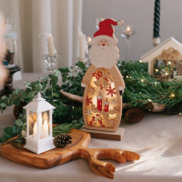 Светодиодная фигура &laquo;Дед Мороз&raquo; 11 &times; 28 &times; 5 см, дерево, батарейки АААх2 (не в комплекте), свечение тёплое белое