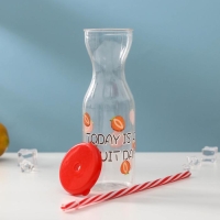 Бутылка &laquo;Цитрусовый бум&raquo;, 450 мл, с трубочкой, цвет МИКС