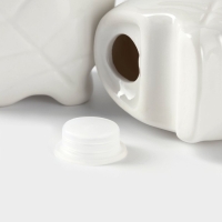 Набор фарфоровый для специй на бамбуковой подставке BellaTenero &laquo;Листья&raquo;, 4 предмета: солонка 120 мл, перечница 120 мл, салфетница, подставка, цвет белый