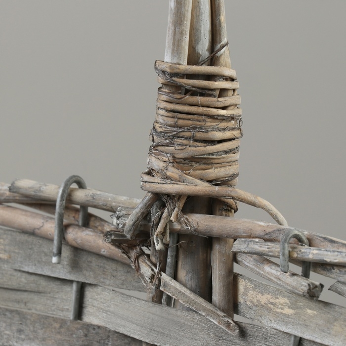 Набор корзин плетеных, 39х30х15х37 см, 33х25х13,5х32 см, 27х20х12х27 см, 3 шт, серые, ива Набор корзин плетеных, 39х30х15х37 см, 33х25х13,5х32 см, 27х20х12х27 см, 3 шт, серые, ива