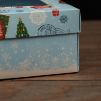 Новый год. Коробка подарочная новогодняя складная, крышка-дно, с окном "Новогодний подарок " 24 х 17 х 8 см Новый год. Коробка подарочная новогодняя складная, крышка-дно, с окном "Новогодний подарок " 24 х 17 х 8 см