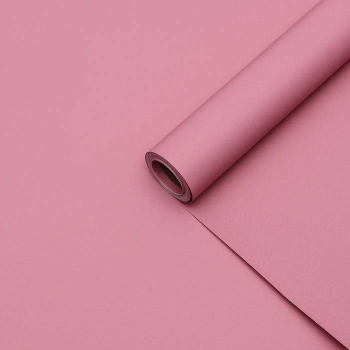 Пленка для цветов тонированная, матовая, марсала, 0,5 х 10 м, 65 мкм