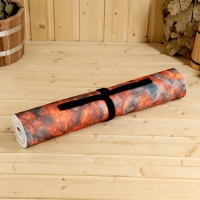 Лежак для бани с принтом "Угли" 150х50 см Лежак для бани с принтом "Угли" 150х50 см