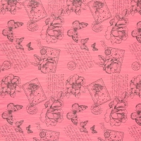 Бумага упаковочная "Эколюкс" крепированный, розовый/черный 0,7 x 5 м Бумага упаковочная "Эколюкс" крепированный, розовый/черный 0,7 x 5 м