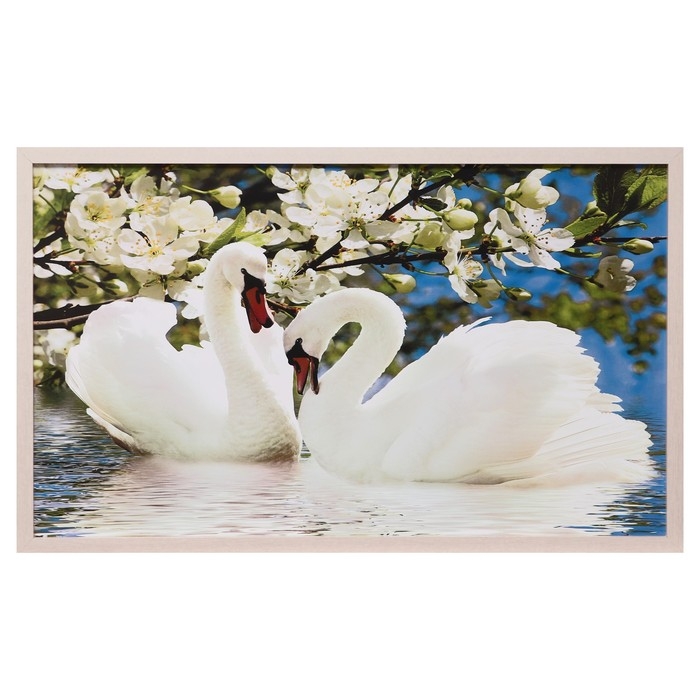 Картина Картина "Два Лебедя" 66х106см рамка МИКС
