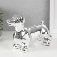 Копилка керамика "Такса серебристая" 24,510,5х16,5 см Копилка керамика "Такса серебристая" 24,510,5х16,5 см