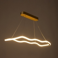 Светильник с ПДУ "Вейви" LED 32Вт 3000-6000К золото 60х100 см