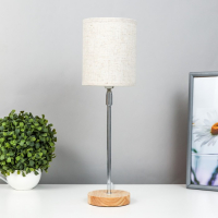 Лампа настольная 16012/1 E14 40Вт дерево-хром 12,5х12,5х42 см Лампа настольная 16012/1 E14 40Вт дерево-хром 12,5х12,5х42 см