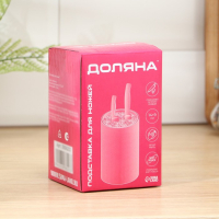 Подставка для ножей с наполнителем Доляна &laquo;Кракле&raquo;, 14&times;9 см, цвет чёрный