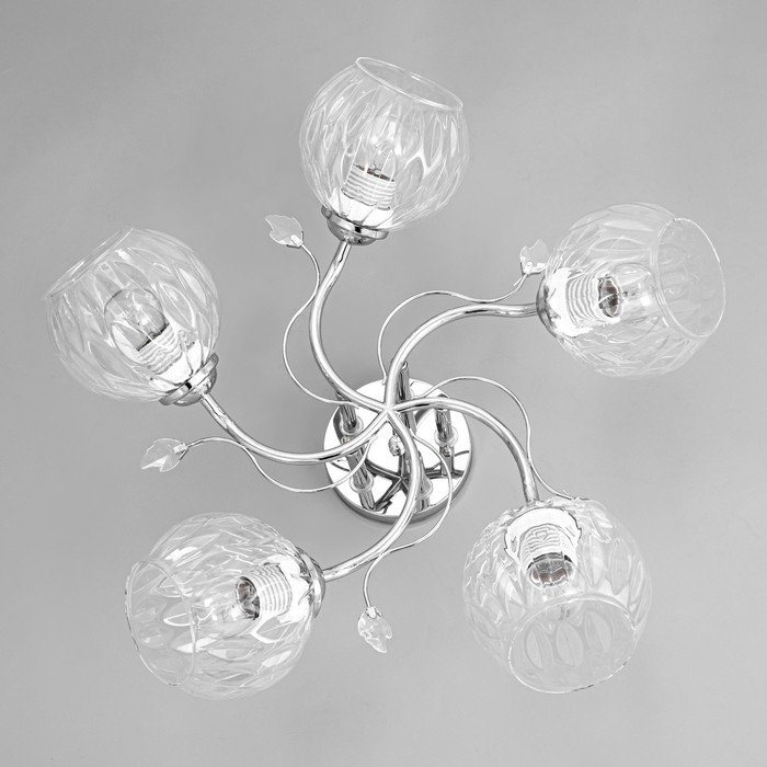 Люстра потолочная Дебра 5х40Вт Е27 Хром 52x52x22 см