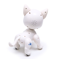 Робот собака &laquo;Питомец&raquo; IQ BOT, на пульте управления, интерактивный: звук, свет, на батарейках, белый