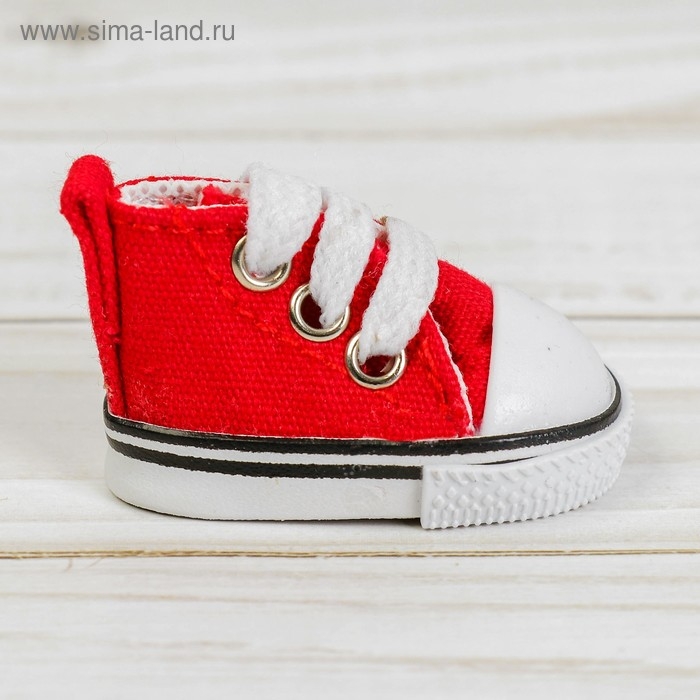 Кеды для кукол, длина подошвы 5 см, цвет красный