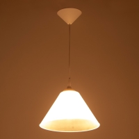 Подвес "Конус" 1х15Вт Е27 МОДЕЛЬ: BR 00266 белый/прозрачный 25х25х15см Подвес "Конус" 1х15Вт Е27 МОДЕЛЬ: BR 00266 белый/прозрачный 25х25х15см