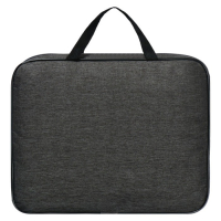 Папка с ручками А4, 350 х 270 х 60 мм, текстильная, Офис Премиум ПДМ-111 "Графит"