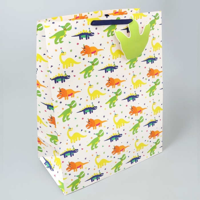 Пакет подарочный, упаковка, &laquo;Динозавры&raquo;, 51 х 40.5 х 20.5 см
