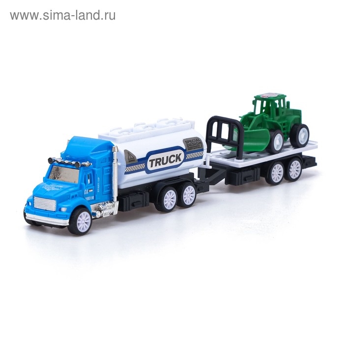 Грузовик инерционный &laquo;Городские службы&raquo; с трактором, МИКС