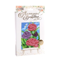 Алмазная мозаика с частичным заполнением на подставке &laquo;Цветы&raquo;, 13 х 19 см, картон