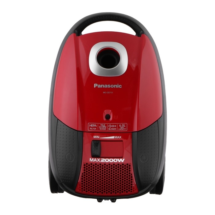 Пылесос PANASONIC MC-CG713R, мешок, 2000 Вт, 6 л, 65 дБ, шнур 5 м, красный Пылесос PANASONIC MC-CG713R, мешок, 2000 Вт, 6 л, 65 дБ, шнур 5 м, красный