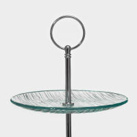 Этажёрка - фруктовница круглая Доляна &laquo;Текстура&raquo;, 3 яруса, d=24/20/15 см, стекло