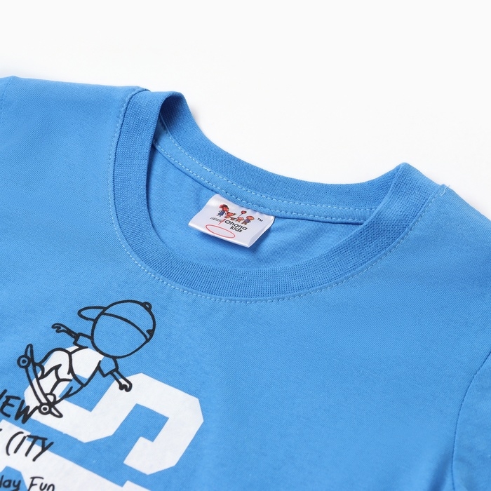 Футболка для мальчика, цвет голубой, рост 134