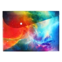 Папка-конверт "Вселенная", на кнопке А4, 350 мкр, 3D Папка-конверт "Вселенная", на кнопке А4, 350 мкр, 3D