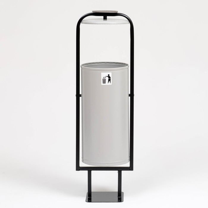 Урна уличная &laquo;Сатурн&raquo; 28 л, 104 х 31 х 26,5 см, серая, бак 0,6 мм