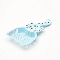 Совок для туалета "Довольный кот", 28 х 12,5 см, голубой Совок для туалета "Довольный кот", 28 х 12,5 см, голубой