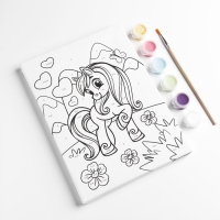 Картина по номерам для детей &laquo;Весёлая поняшка&raquo;, 21 х 15 см