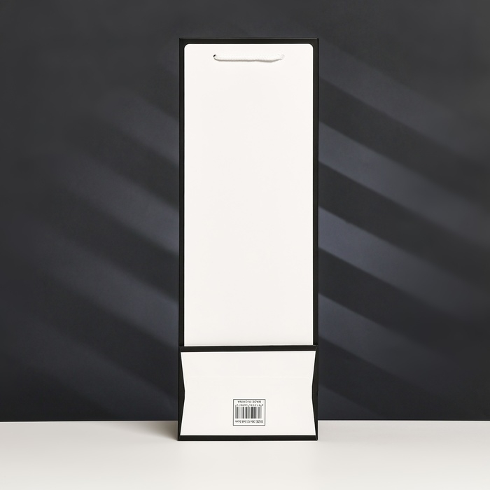 Пакет-переноска для цветов, с PVC окном, 12,5 × 8,5 × 36 см, белый с каймой Пакет-переноска для цветов, с PVC окном, 12,5 × 8,5 × 36 см, белый с каймой